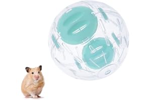 WNZQK Hamster Crystal Ball 5.52 Inch Small Animal Wheel Silent Hamster Exercise Wheels Ball Toy Relieves Boredom and Increases Activity Chinchilla Cage Accessories (M, Blue A)