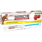 Horse Ivermectin Paste 1.87% &ndash; Apple Flavored Oral Horse Dewormer Syringe &ndash; 6.08g Tube Treats Horses Up to 1,250 lbs [Pack-1]