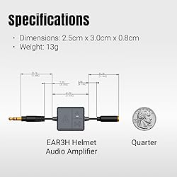 IASUS EAR3H-MK2 Helmet Audio Amplifier 12dB Volume