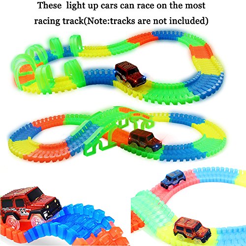 image for New ideas Car Tracks,Light Up Replacement Toy Car (2-Pack) Glow in the