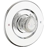 Ultrimkit Shower Faucet Trim Kit Compatible with Moen Fit Chateau Valve Only, Pull-on Push-off Design Knob Handle, Chrome