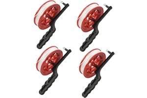 Pomojonbi 4pcs 100M Twisted String Line Red Wheel Kite Reel Winder