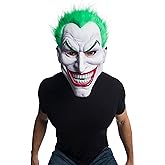 Rubies DC Comics Villains: The Joker Vacuform Mask with Plush Hair for Adults, Men's No Size