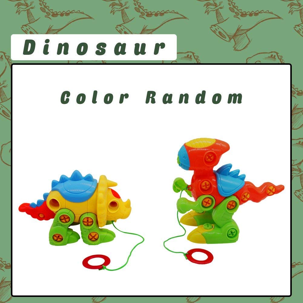 Akokie Dino Dinosaurs Toys Kids Figures Puzzle Assemble Kit Building Blocks DIY Construction Puzzle Toys For Boys And Girls Over 3 Years Old (2 Sets)