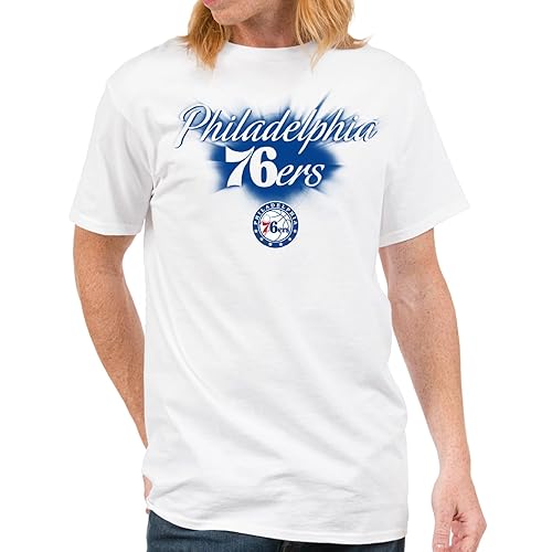 Junk Food NBA - Philadelphia 76ers - NBA Spotlight - Officially Licensed Adult Short Sleeve Fan Tee for Men and Women White