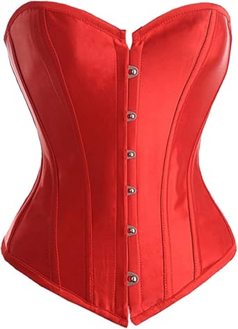 red leather corset top