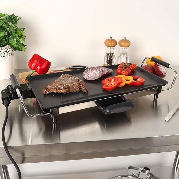 Wido Teppanyaki Grill Plate Electric Hot Plate Griddle BBQ 2000W BBQ