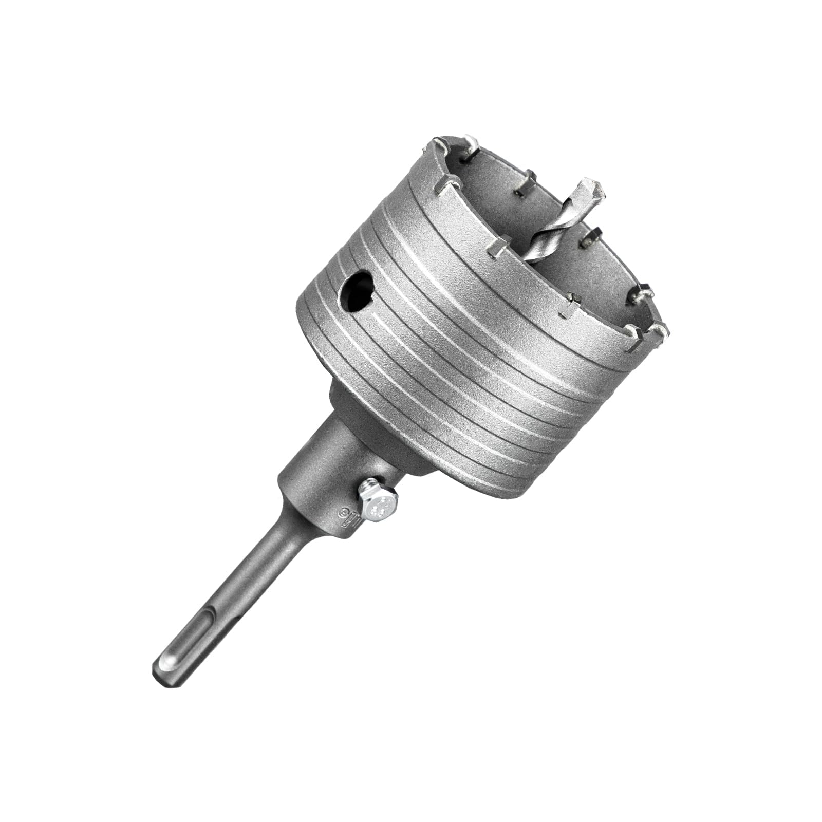 SALI Carbide Hole Saw Drill Bit 80mm with 110mm SDS Plus Adapter, Tungsten Carbide Teeth Cement Hole Saw for Concrete Cement Brick Wall Stone