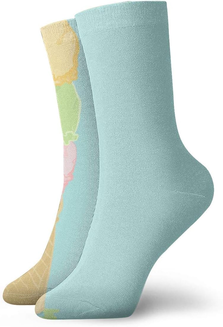 WEEDKEYCAT Beauty Ice Cream Adult Short Socks Cotton Fun Socks for Mens Womens Yoga Hiking Cycling Running Soccer Sports