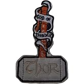 Thor God of Thunder Thor's Hammer Embroidered Patch