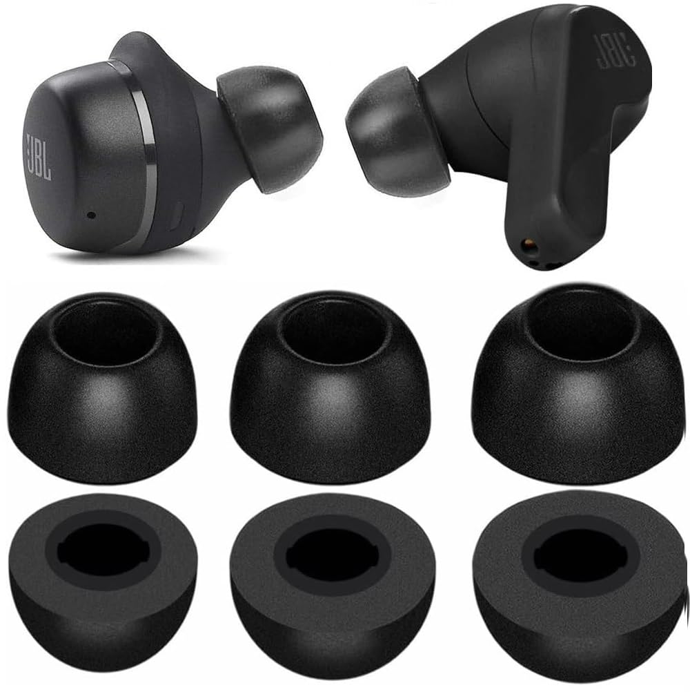 Photo 1 of BLLQ Memory Foam Ear Tips Compatible with JBL Tune 230NC TWS Earbuds, Foam Ear Buds Noise Cancelling Ear Cap Ear Plug Eartips, LMS 3 Size 3 Pairs,Black 214