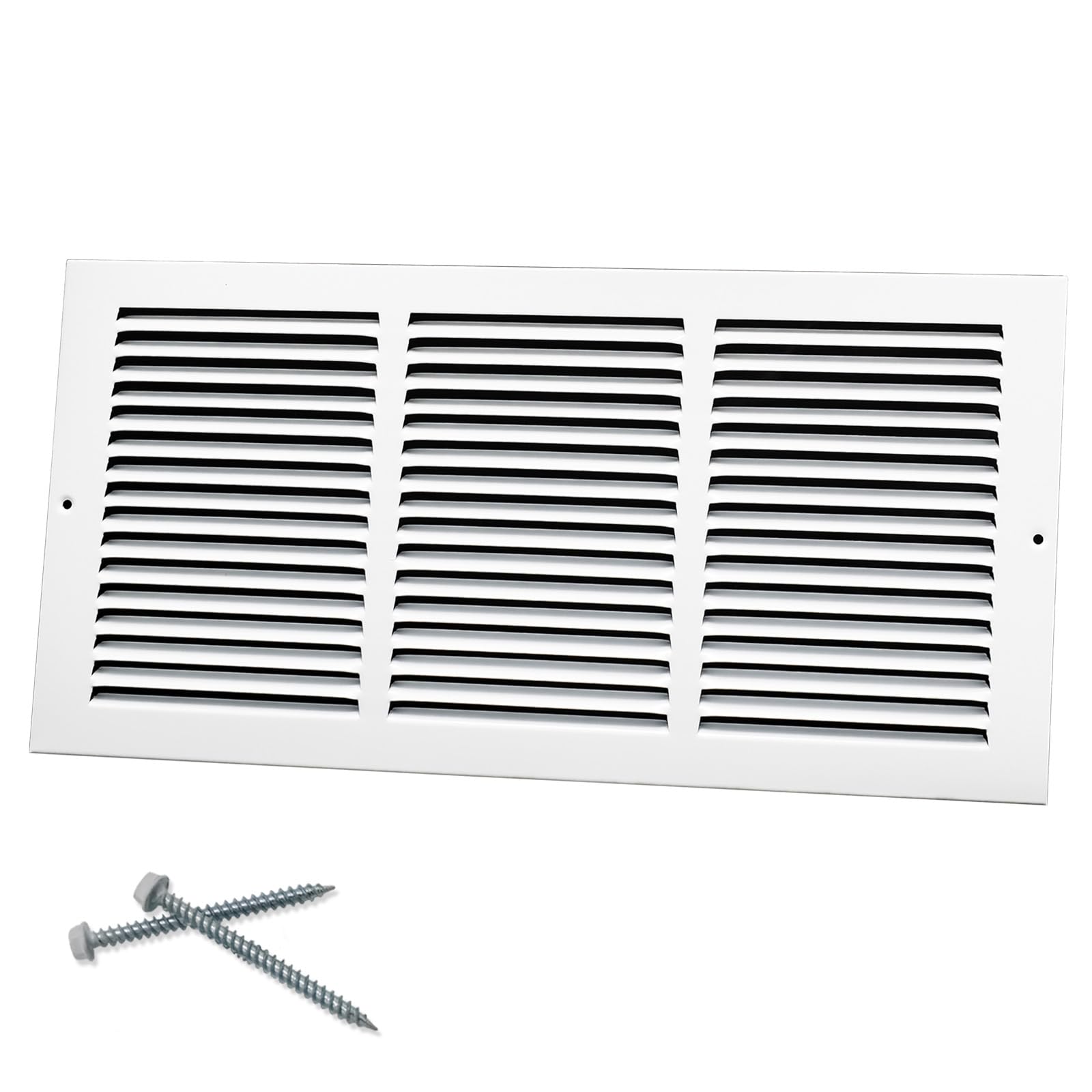 Photo 1 of **MISSING SCREWS**Howeall 18"W x 8"H [Duct Opening Size] Steel Return Air Grille, Air Return Vent Cover for Ceiling and Sidewall - HVAC Air Vent Covers - [Outer Dimensions: 19.75"W x 9.75"H]