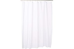 INTERDESIGN iDesign Solid Fabric Bathroom Shower Curtain - 72" x 72", White