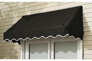 CASTLECREEK 6' Window Door Awning Sun Shade Canopy Outdoor Patio Cover Black