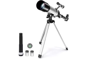 Merkmak Telescope for Kids, Astronomy Kids Telescope 360/50mm Spotting Scope, 90X Refractor Telescope, Telescopes for Astrono