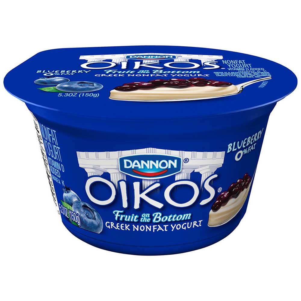 Oikos Fruit on the Bottom Blueberry Nonfat Greek Yogurt, 5.3 Ounce 12