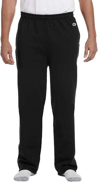 champion men's open bottom jersey pants