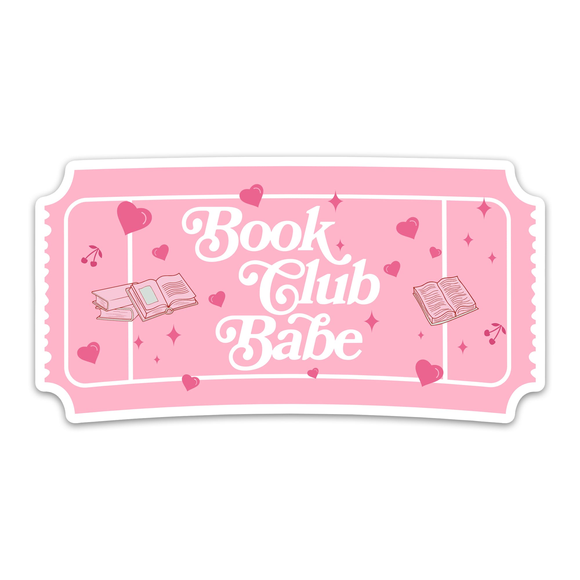Photo 1 of (3PCs) Book Club Babe Ticket Sticker, Cute Bookish Book Lover Decals Vinyl Waterproof Stickers for Kindle Tablet Laptop Water Bottle Phone Case, Reading Romance Stickers (3 Inches)