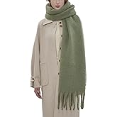 MININAI Women Chunky Scarf, Soft Warm Winter Scarf for Cold Weather, Christmas Blanket Scarves Pashmina Shawl Wrap