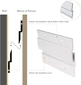 CFOFT French Cleat Hanger 2 Inches Aluminum Z Clips 2 Pairs 30lbs view 3