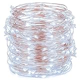 String Lights,Oak Leaf 2 Set of Micro 30 LEDs Super Bright Cool White Led Rope Lights Battery Operated on 9.8 Ft Long Ultra Thin String Copper For Home Bedroom Party