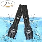 Tactical Flashlight, YIFENG XML T6 Ultra Bright LED Taclight with Adjustable Focus and 5 Light Modes for Camping Hiking Emergency (2 pack)