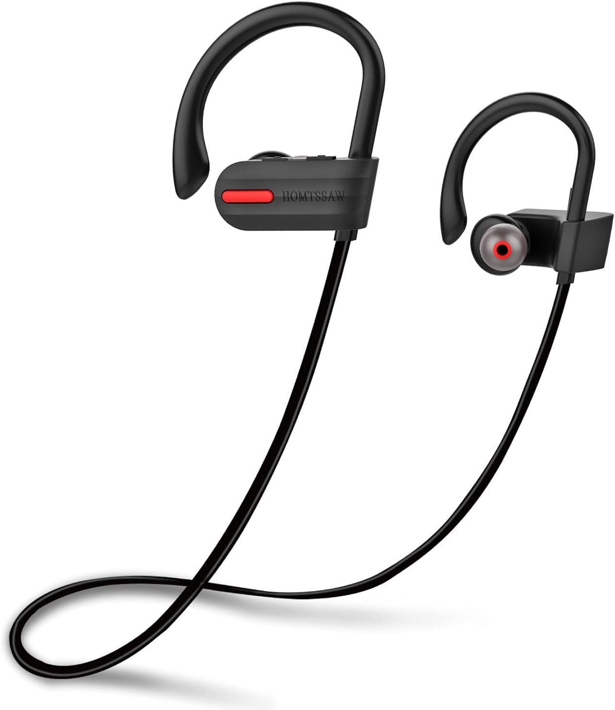 Bluetooth Headphones, Bluetooth Earphones Wireless Sports in Ear Earphones with Mic IPX7 Waterproof HD Stereo Sweatproof Earbuds for Gym Running Workout (Black)