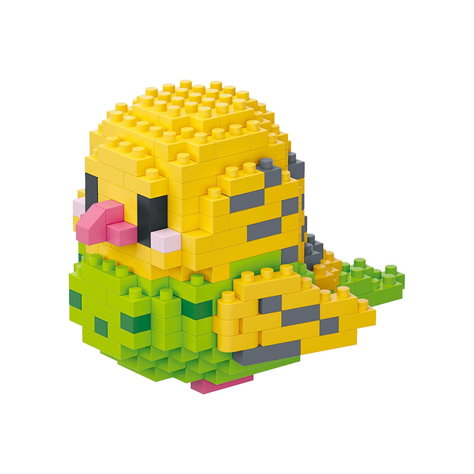 NOOLY Parrot Micro Building Bricks Kit Bird Thmed Blocks Set Decoration for Home and Office WKLJM-01 253Pcs (Yellow and Green) 8912