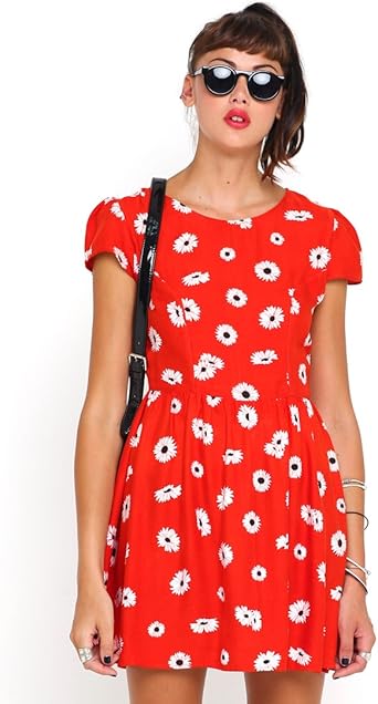 daisy print tea dress
