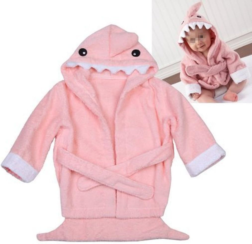 Peignoir Sortie De Bain Animaux Pour Bebe Robe De Chambre Requin Rose Amazon Co Uk Baby