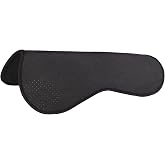 Harrison Howard Perforated Horse Saddle Pad Liner, Breathable Neoprene Anti-Slip Horse Under Pad for Riding-Black
