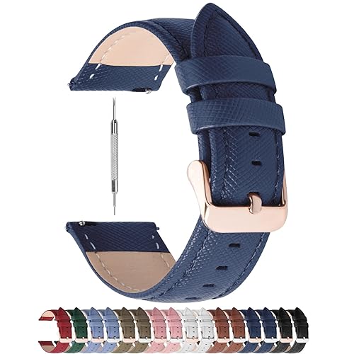 Fullmosa Leather Watch Band 14mm 16mm 18mm 20mm 22mm 24mm, Soft