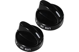 GYOFFULL 316442513 Stove Knob Black Gas Oven Range Control Assembly Compatible with Frigidaire, Kenmore, Sears Burner (2PACK)