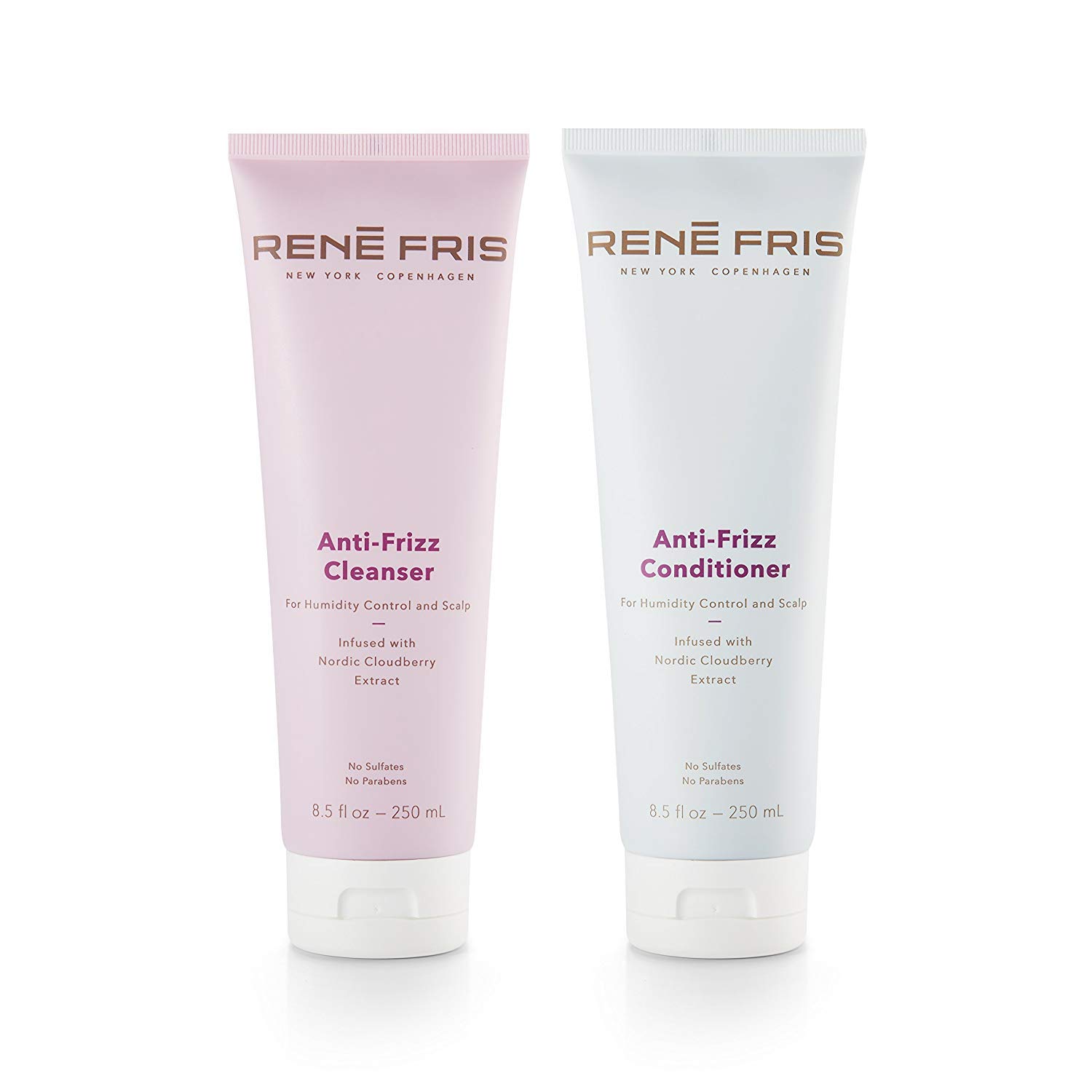 Anti-Frizz Hair Shampoo and Conditioner Bundle - Straight and Smooth Hair Products to Control Dry and Frizzy Hair - Hair Control in Humidity - Sulfate-Free w/Natural Cloudberry Extract