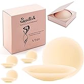 SCOUTECH 4 Pairs Premium Nipple Covers for Women Adhesive Resusable Siliconce Nipple Pasties for Backless Strapless Dresses