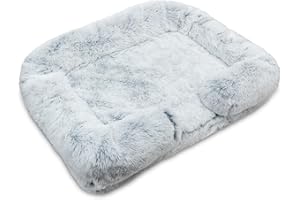 SNUGGLESINTO Dogs/Cats Curved Sofa Style Bed,Orthopedic Memory Foam Dog Bed,Removable Easy-Clean Bed Cover,Perfect for Small,Medium,Large Pest(M,Elegant Grey)