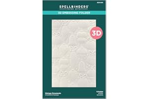 Spellbinders E3D-064 Vintage Ornaments 3D Embossing Folder from The Classic Christmas Collection