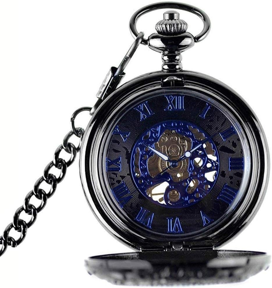 WSJTT Retro Pocket Watch Flip Flip Male and Female Mechanical Pocket Watch Authentic Student Nostalgia Carved Necklace Gift Pocket Watch