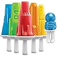ZOKU Space Ice Pop Molds, 6 Rocket and Astronaut-shaped Popsicles Molds in One Tray with Reusable Popsicle Sticks, BPA-free