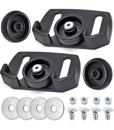 Snowblower Skid Shoes, 2 Sets of Universal Rolling Non-Slip
