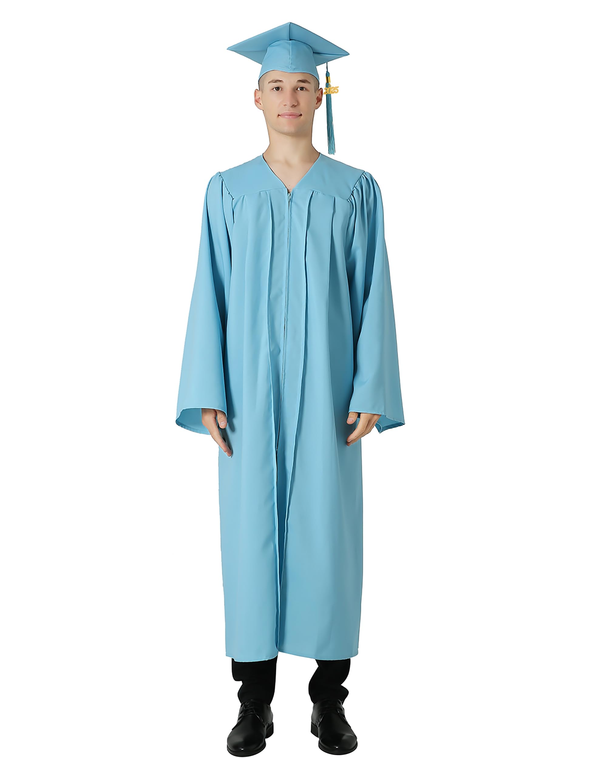 GraduationMall Matte Graduation Gown Cap Tassel Set 2025 For High ...