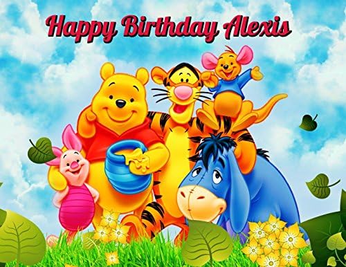 Winnie The Pooh Comestible Decoracion Para Tarta Para Foto De Imagen Hoja Personalizado Personalizado Fiesta De Cumpleanos Baby Shower Personalizados 1 4 Hoja Toys Games Amazon Com