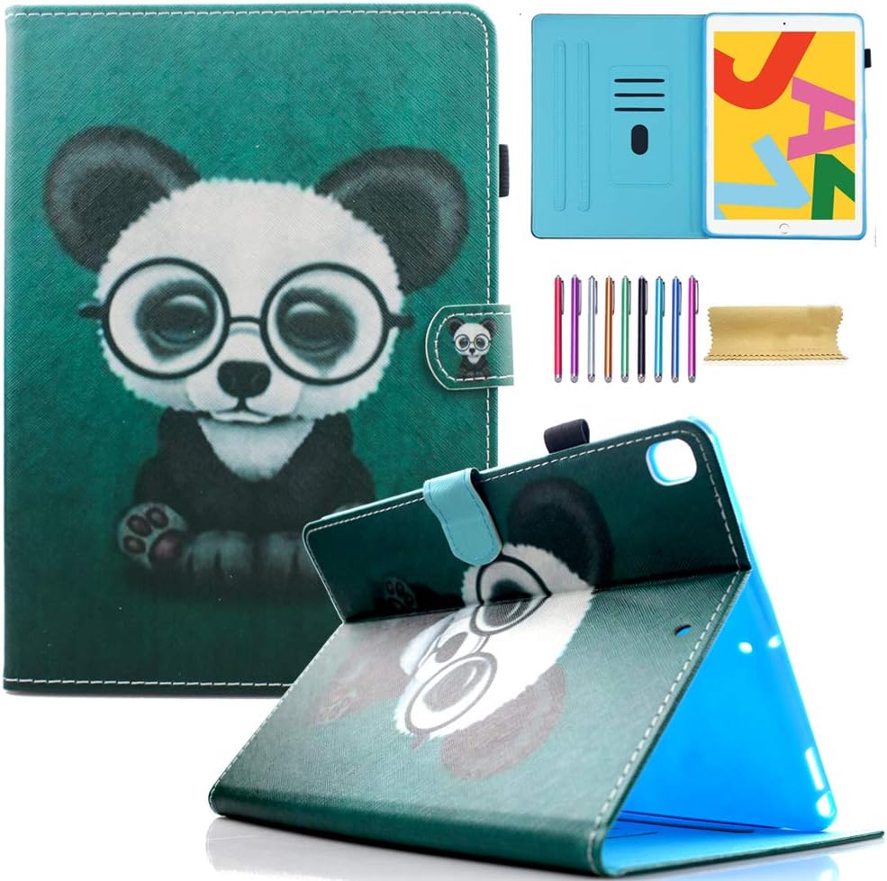 AMotie Case for iPad 10.2 2019 7th Generation - Ultra Slim Lightweight Stand Smart Case Shell for Apple iPad 7th Generation 10.2" 2019, Cute Panda