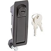 Southco C2-32-25 Series Powder Coated Zinc Alloy Adjustable Lever Hand Operated Compression Latch, 0.20" Thick, 0.04"-0.94" Grip Range, Black (Pack of 2)