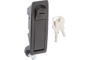 Southco C2-32-25 Series Powder Coated Zinc Alloy Adjustable Lever Hand Operated Compression Latch, 0.20" Thick, 0.04"-0.94" Grip Range, Black (Pack of 2)