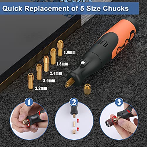 Vastar Cordless Rotary Tool Kit 3.7V 2.0Ah TypeC Fast Charge 3Speed