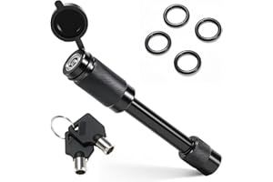 GAFONAXDRI Premium Trailer Hitch Pin Lock with 5/8” Diameter 3" Length for Class III/IV 2 Inch Receiver - Anti Theft Hitches Accessories – Anti Rattle Tongue Locking for Truck, Boat, RV Trailers (Black, 3 Inch)
