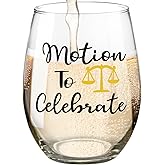 Fatbaby Lawyer Gifts For Women, Motion to Celebrate Wine Glass, Funny Wine Glass For Law School Students Attorney Judge Christmas Mother’s Day Birthday Gifts 15 OZ Stemless