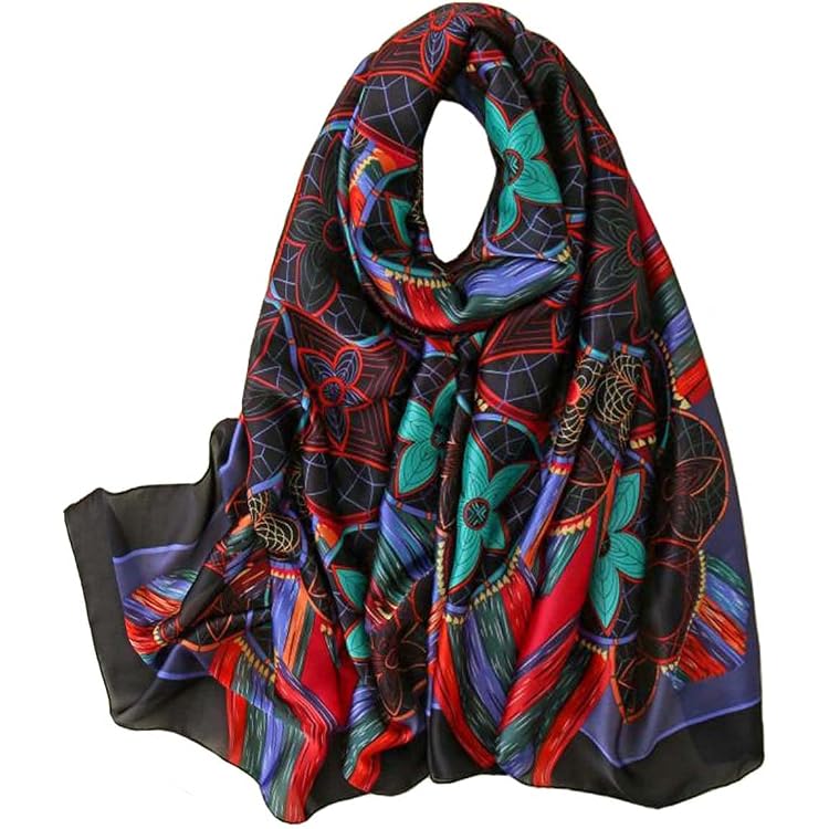Foulard En Soie 100% PEACOCK – Roulé Main – Léger 48 G – Violet Vintage