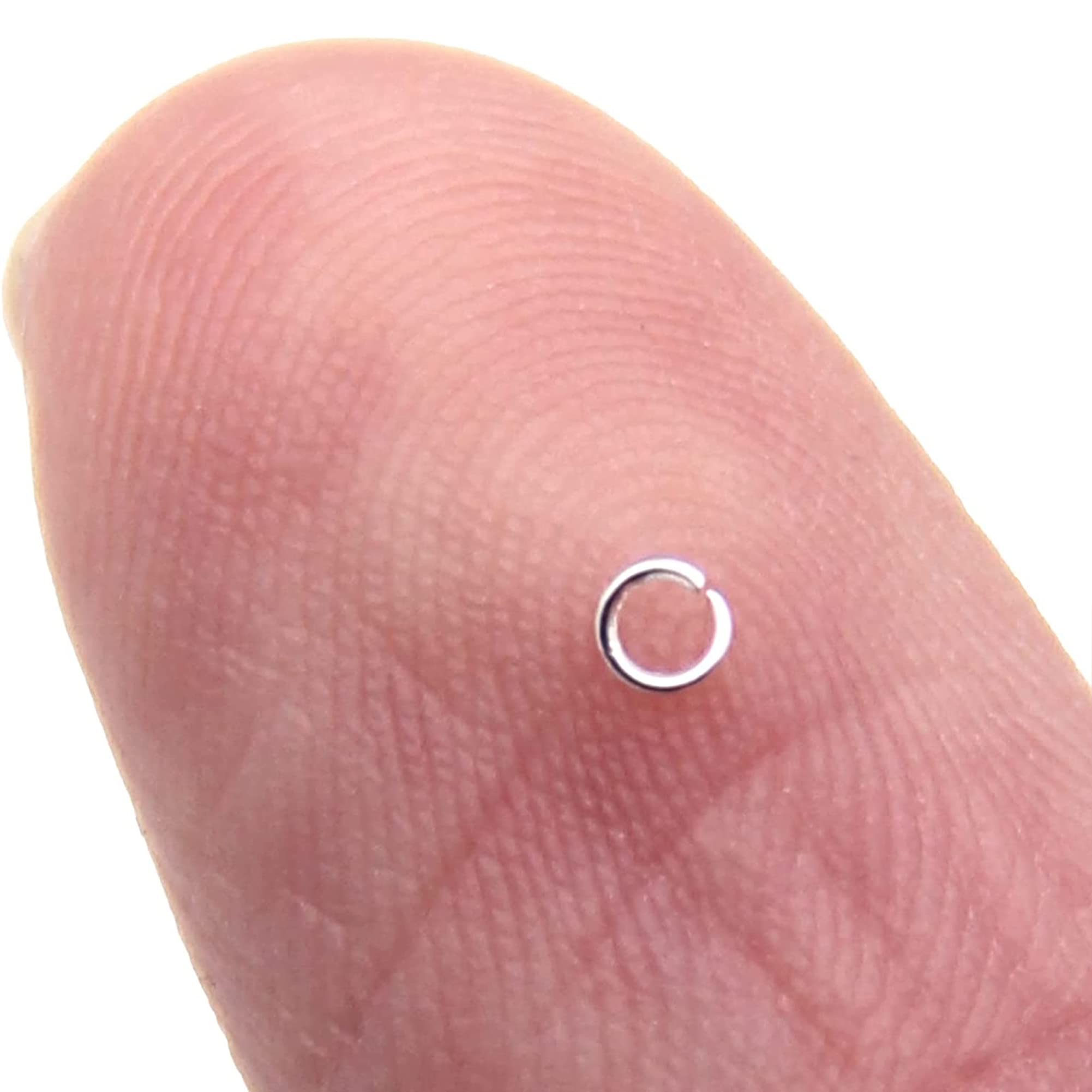Photo 1 of 3 mm 18K Gold Plated Stainless Steel Open Jump Rings for Miniature Jewelry Making (Silver)